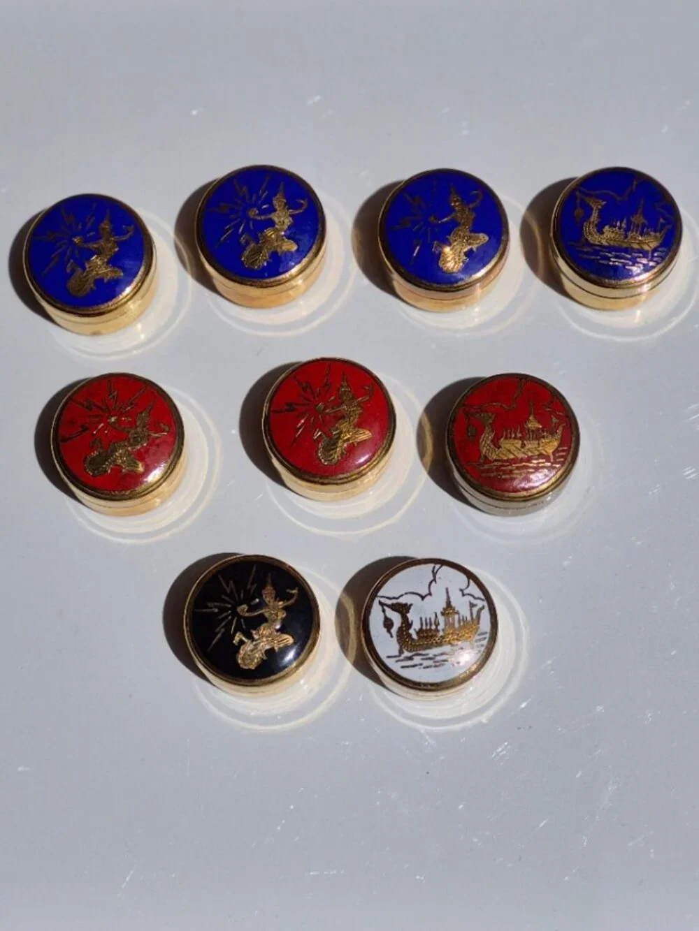 Vintage Brass Thailand Pill Box vintage brass